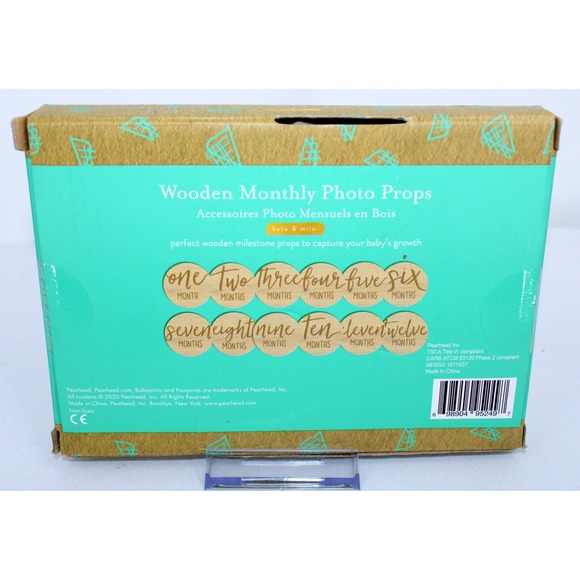 Kate & Milo Wooden Monthly Photo Props Baby Milestones 1-12 Months - Picture 2 of 2